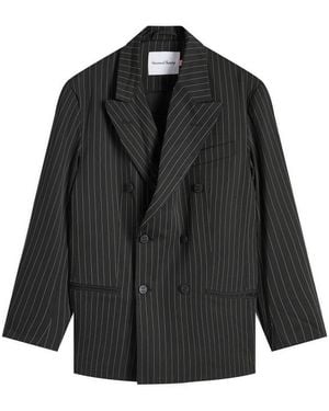 House Of Sunny The Pinstripe Blazer - Black