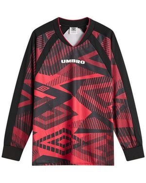 Umbro Printed Long Sleeve Jersey - Red