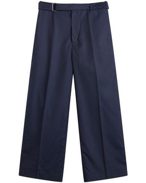 About Blank Relaxed Belted Pants - Blue
