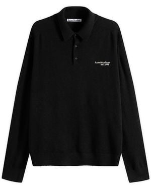 Acne Studios Kluxey Light Richard Yak Polo Jumper - Black
