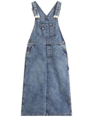 Dickies Bib Overall Midi Dress - Blue