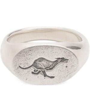 Frederick Grove Greyhound Signet Ring - White