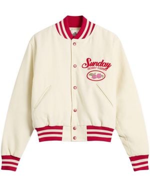 SUNDAYFRUITMARKET Berry Farm Varsity Jacket - Red