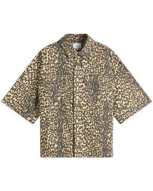 Rhude Leopard Short Sleeve Shirt - Natural