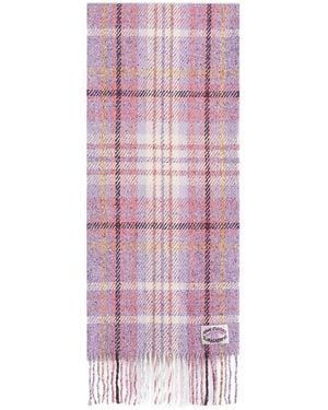 Acne Studios Volano Check Scarf - Purple