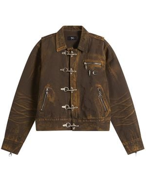 THUG CLUB Cotton Jacket - Brown