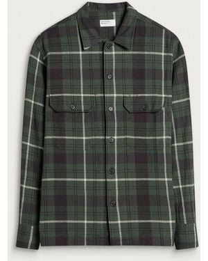 Universal Works Washed Check Utility Shirt - Green