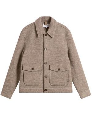 Wax London Newgate Melange Wool Jacket - Brown