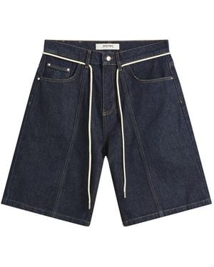 About Blank Felled Denim Short - Blue