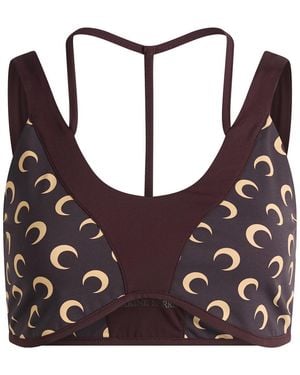 Marine Serre Athleisure Yoga Bra Top - Purple
