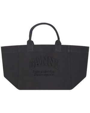 Ganni Shopper Xxl Bag - Black