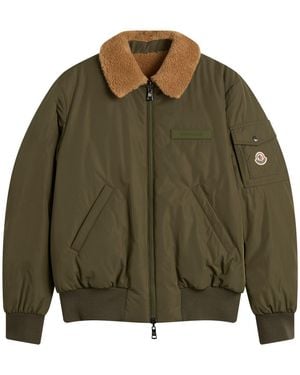 Moncler Maulevrier Bomber Reversible Teddy Jacket - Green