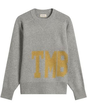 Beams Boy Big Logo Crew Jumper - Grey