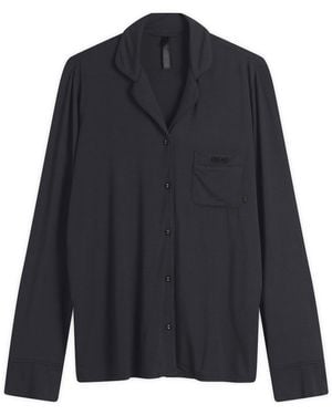 Skims Sleep Long Sleeve Button Up Set - Blue