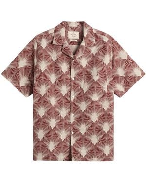 Portuguese Flannel Feathers Vacation Shirt - Pink