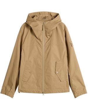Stone Island Ghost Cotton Canvas Hooded Jacket - Natural