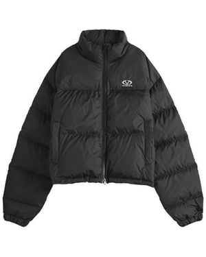 Vetements Logo Puffer Jacket - Black