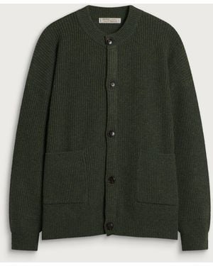 FRIZMWORKS Heavy Wool Round Cardigan - Green