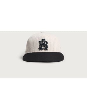 About Blank Monogram Pinstripe Cap - Black