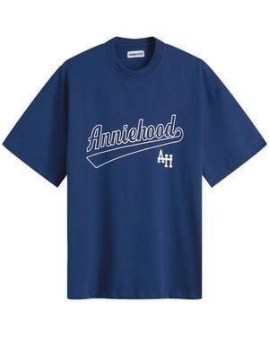 Annie Hood Baseball T-Shirt - Blue