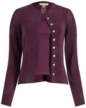Fruity Booty Isola Sparkly Cardigan Set - Purple