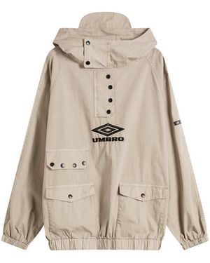 Umbro by Slam Jam Faded Smock Anorak - Natural