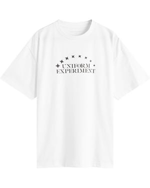 Uniform Experiment Stencil Logo T-Shirt - White