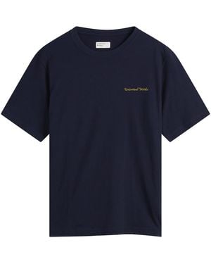 Universal Works Wish You Were Here T-Shirt - Blue