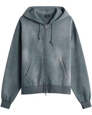 Beams Plus Fade Rivet Zip Hoodie - Blue