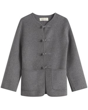 Rohe Mandarin Closure Double-Faced Jacket - Grey