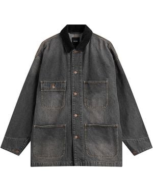 Beams Plus Denim Loose Coverall Jacket - Black