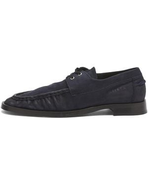 Miista Edelira Suede Boat Shoe - Black