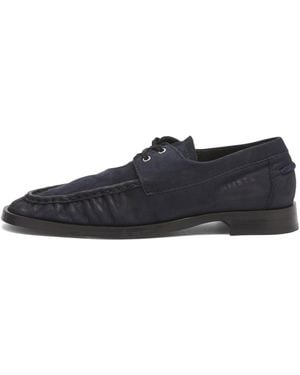 Miista Edelira Suede Boat Shoe - Black