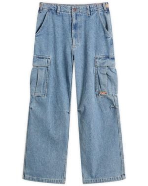 SUNDAYFRUITMARKET Sun Denim Cargo Trousers - Blue