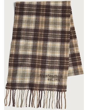 Acne Studios Canada Cashmere Check Scarf - Multicolor