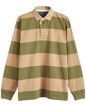 Polo Ralph Lauren Long Sleeve Stripe Rugby Shirt - Green