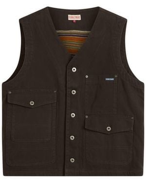 Dubbleware Bradford Multi Pocket Field Vest Jacket - Black