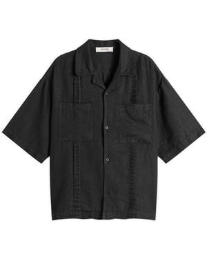 About Blank Guayabera Vacation Shirt - Black