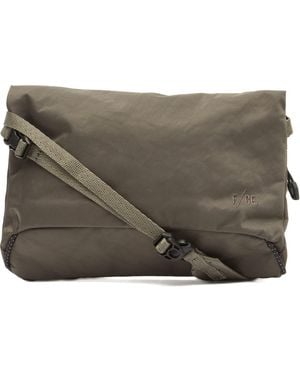 F/CE Textured Twill Drawstring Sacoche Bag - Gray