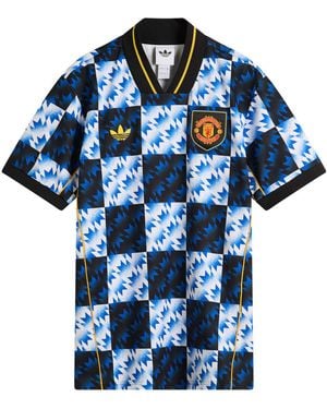 adidas Manchester United Lifestyler Jersey Top - Blue