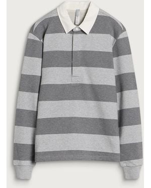 Skims Boyfriend Fleece Polo - Grey