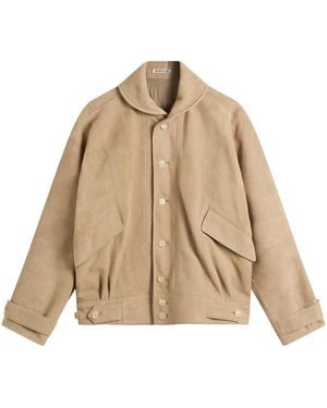 AURALEE Suede Blouson - Natural