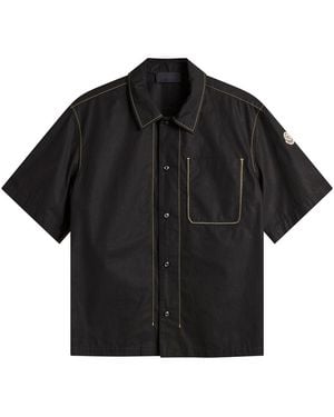 Moncler Contrast Stitch Shirt - Black