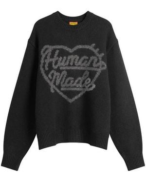 Human Made Heart Knit Sweater - Black