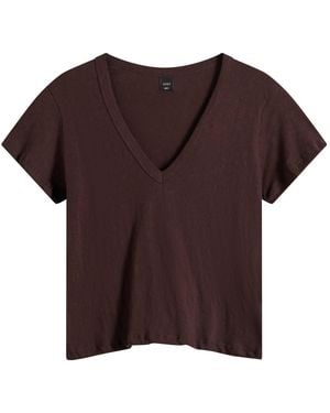 Leset Laura V-Neck T-Shirt - Brown