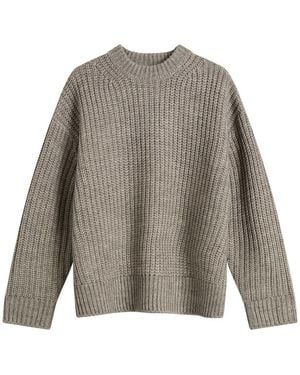 MKI Miyuki-Zoku Chunky Rib Knit Crewneck - Grey