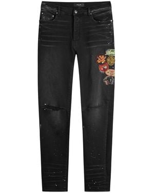 Amiri Vintage Patch Skinny Jeans - Black