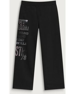 DIESEL Tour Open Hem Joggers - Black