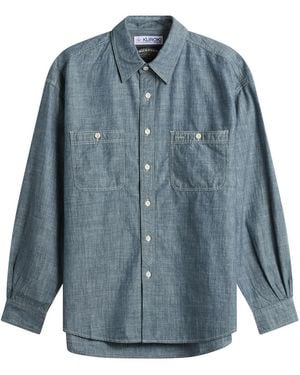 FRIZMWORKS Kuroki Chambray Work Shirt - Blue