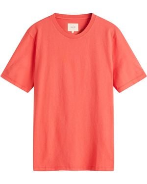 Folk Contrast Sleeve T-Shirt - Pink
